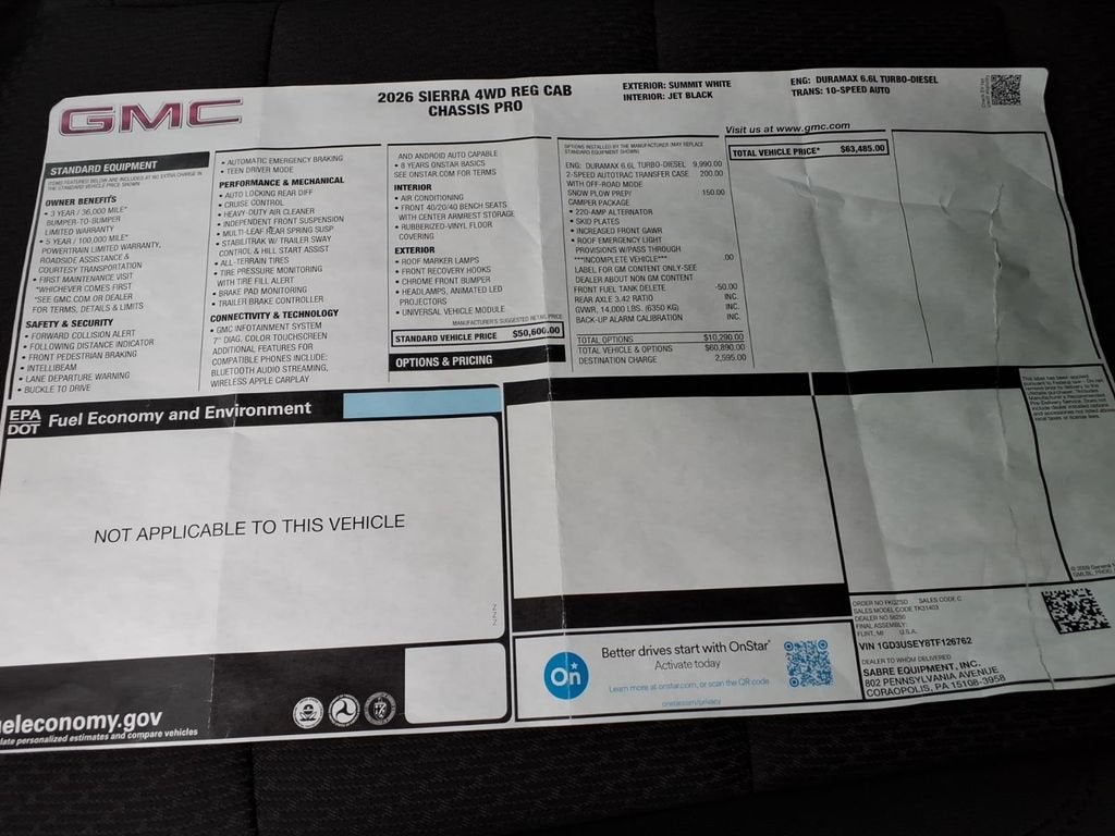 2026 GMC Sierra 3500 HD Chassis Cab Pro