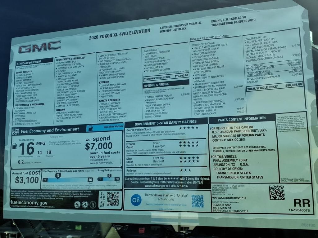 2026 GMC Yukon XL Elevation