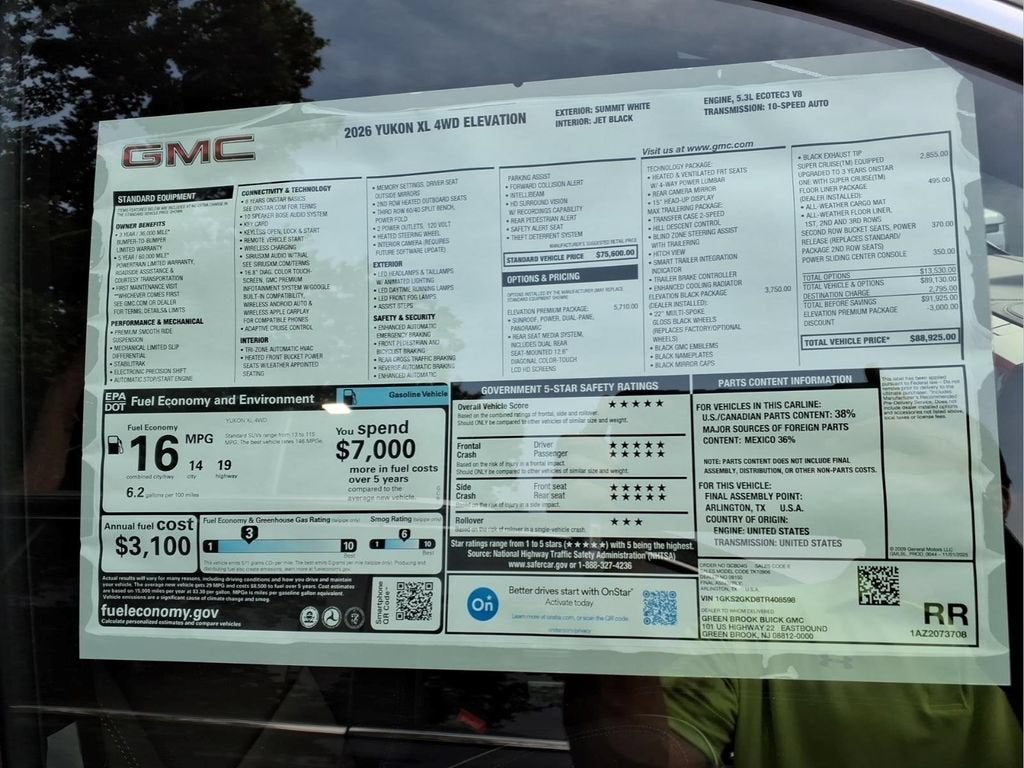 2026 GMC Yukon XL Elevation
