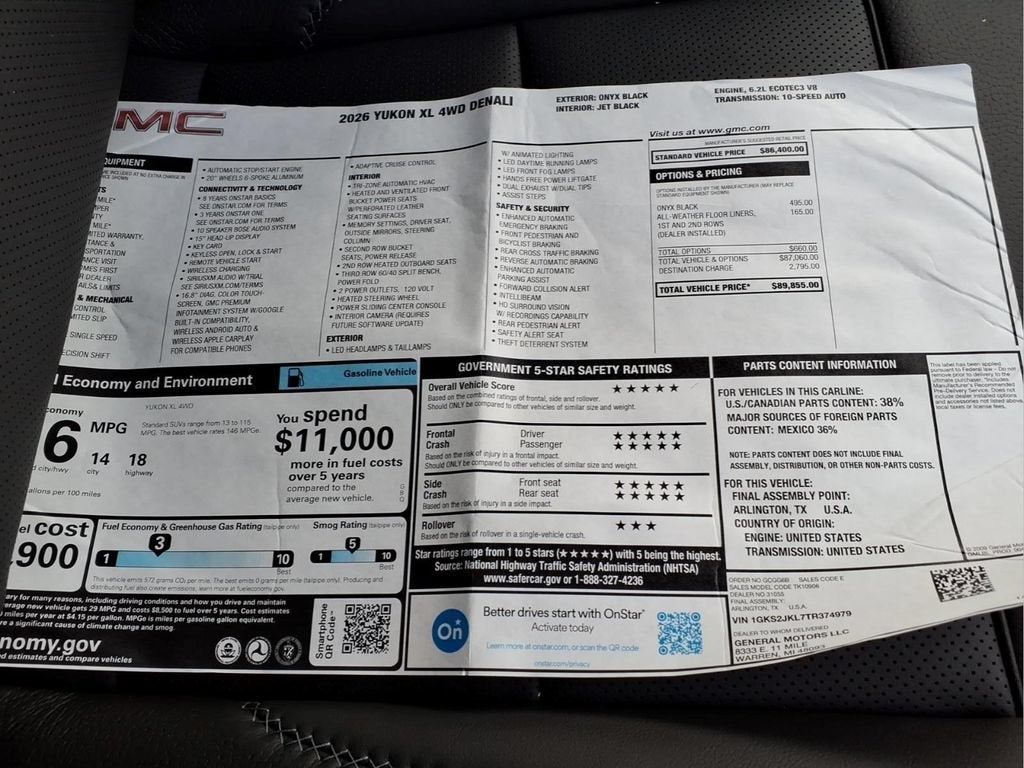 2026 GMC Yukon XL Denali